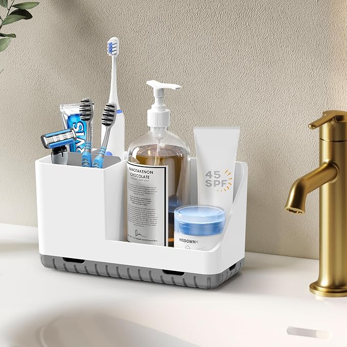 Toothbrush Holders for Bathrooms, Toothbrush and Toothpaste Holder | Easy To - Image 2