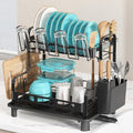 BOOSINY 2 Tier Black Dish Drying Racks by Boosiny