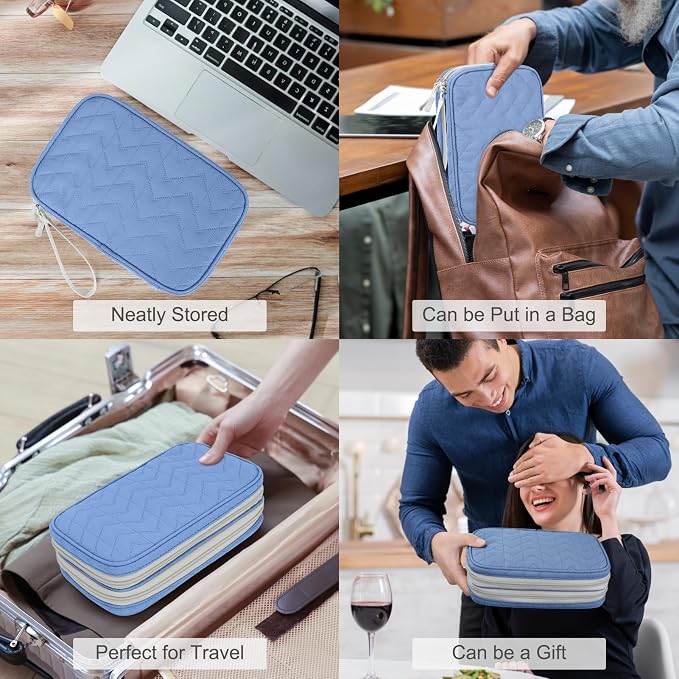 FYY Electronic Organizer, Travel Tech Pouch Bag, Waterproof, Double Layers - Image 7