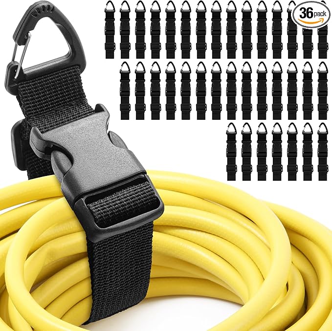 36 Pack Adjustable Extension Cord Holder Straps, Heavy Duty Triangle Clips by Wowangce