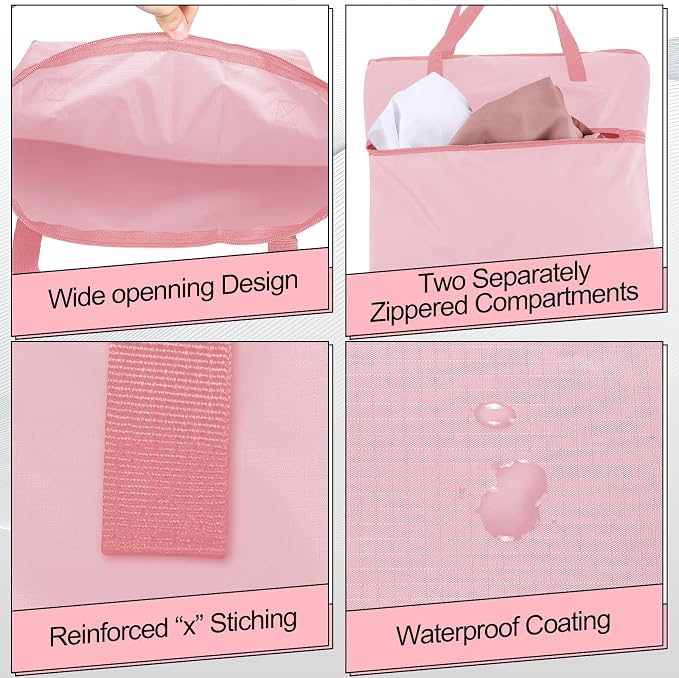 Oudain 2 Pcs Travel Laundry Bags Waterproof Dirty Clothes Bag - Image 2