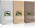 3 Pcs Farmhouse Cabin Bear Hand Towels Hand Towels by FuWeave