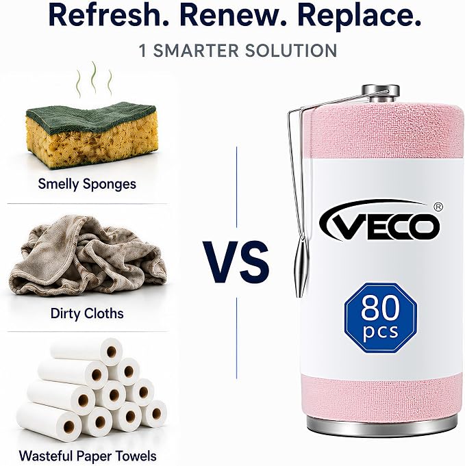 Veco Microfiber Cleaning Cloth Roll - Image 2