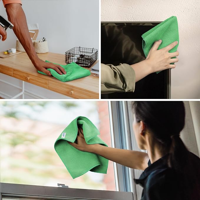 MR.SIGA Microfiber Cleaning Cloths, Streak Free Microfiber Towels, 12 Pack - Image 3