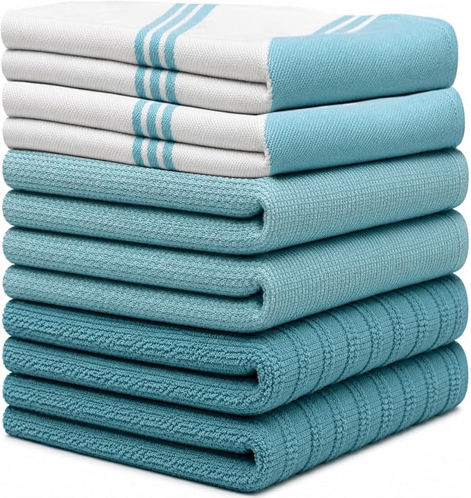 Premium Kitchen Towels 6 Pack 100% Cotton 20"x28" Dish Towels - Image 2