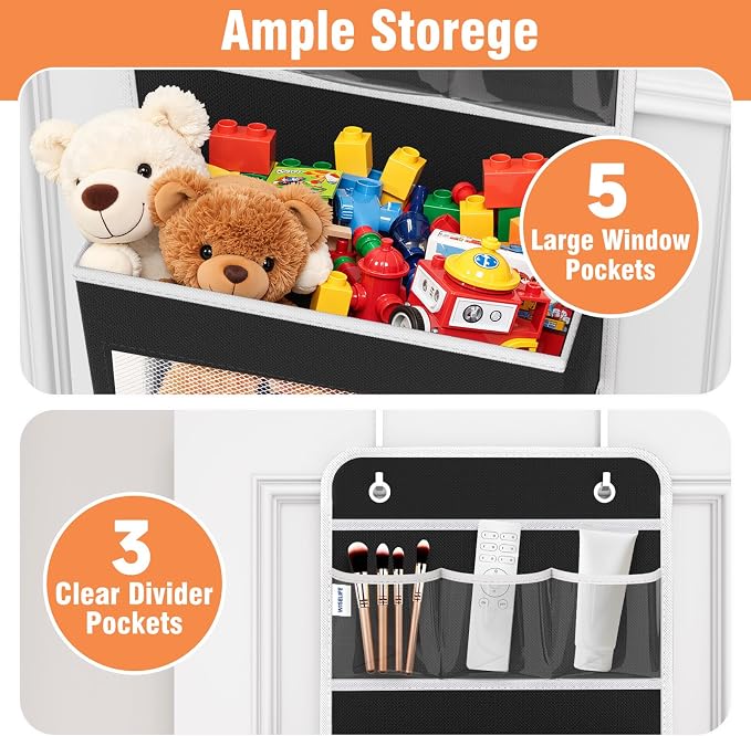Over The Door Organizer Storage Large Capacity Hanging Bedroom Storage | 6 - Image 4