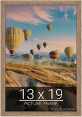 wallsthatspeak 13x19 Brown Barnwood Picture Frame for Puzzles Posters Photos or Artwork