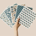 RECYCO Swedish Dishcloths for Kitchen | 5 Pack Indigo Petals Washable Dish Rags by RECYCOHOMECOLLECTION