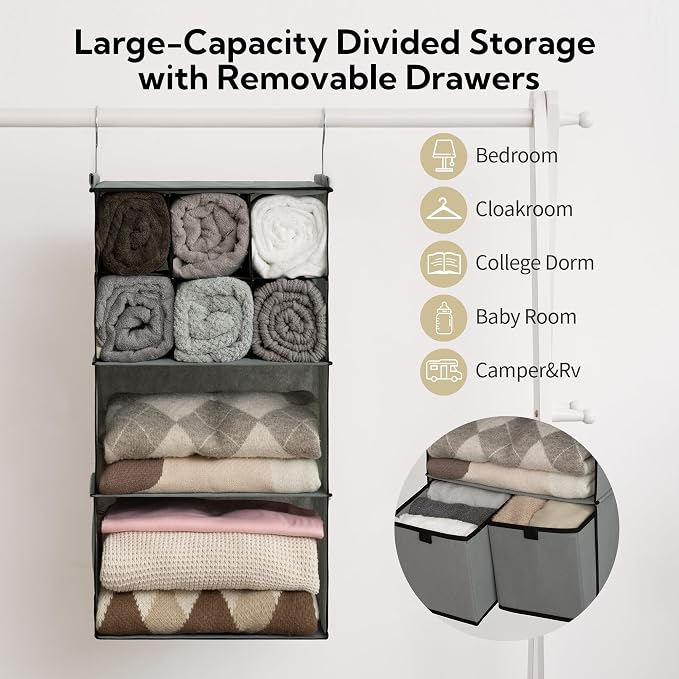GRANNY SAYS 4-Shelf Hanging Closet Organizer - Image 5