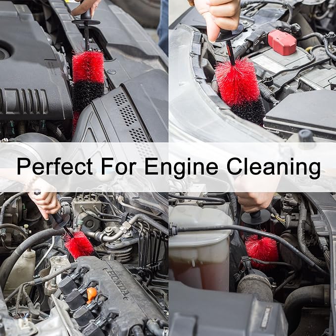 Premium Wheel /Rim Cleaning Brush Long Soft Bristle, Car Wheel Brush, Rim Tire - Image 5