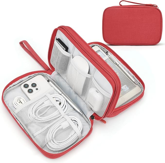 FYY Electronic Organizer, Travel Tech Pouch Bag, Waterproof, Double Layers by FYY