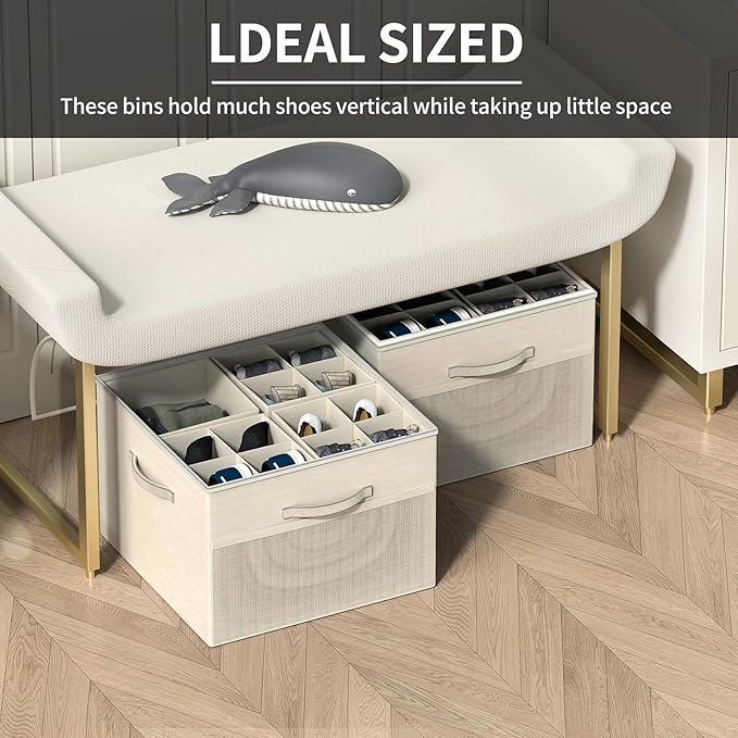 Shoe Organizer for Closet, Foldable Shoe Storage - Image 4