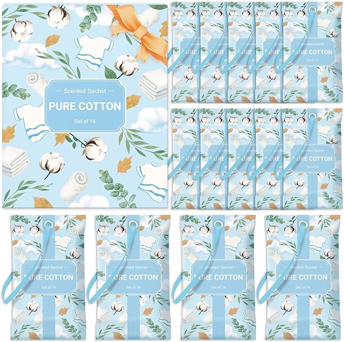 STRN Scented Sachets for Drawer and Closet, Pure Cotton Scent 14-Pack - Image 8