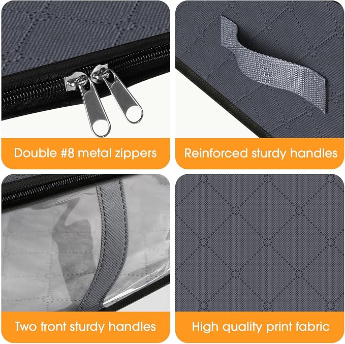 StorageRight Under Bed Storage Bags, 2 Pack, Comforters, Blankets and Seasonal - Image 3