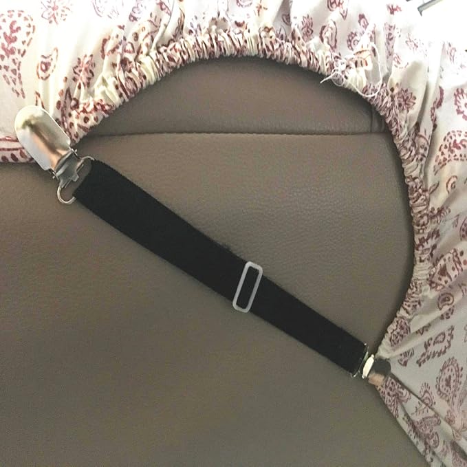 Bed Sheet Clips Straps Sheet Holder Mattress Clips, Adjustable Elastic Bed - Image 3