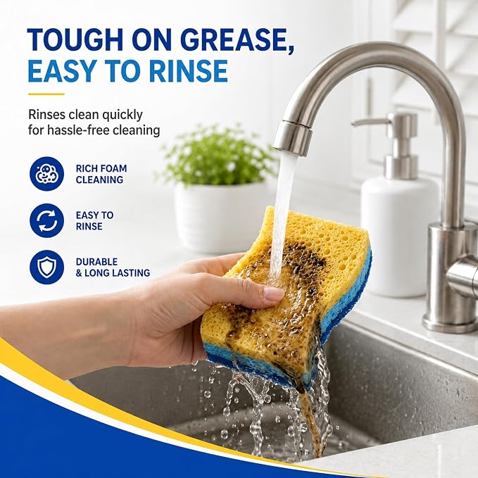 12 PCS Sponges Kitchen, Non Scratch Scrub Sponges - Image 4