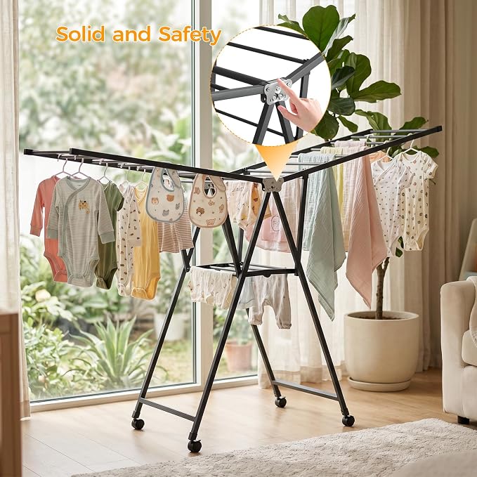 Clothes Rack, 2-Tier Drying Hanger, - Image 7