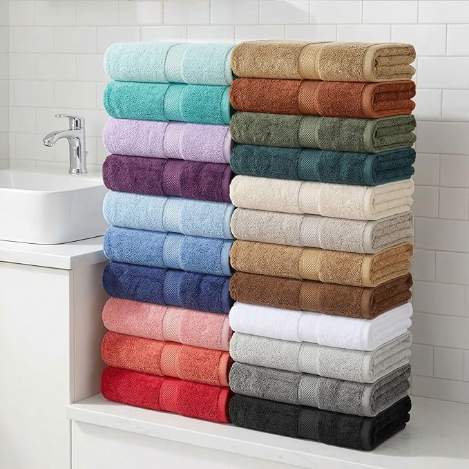 SUPERIOR Egyptian Cotton Ultra Plush & Absorbent, 10 Piece Set, Rust | Quick Dry - Image 6