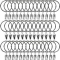 40 Pack Metal Curtain Rings by AMZSEVEN