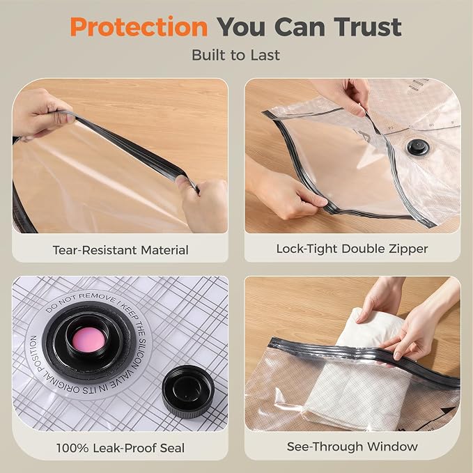 Nicetree 9-Pack Vacuum Bags for Travel - Image 6