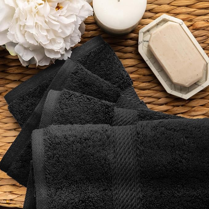SUPERIOR Egyptian Cotton Plush & Absorbent, Hand Towel Set of 4, Soft Luxury - Image 5