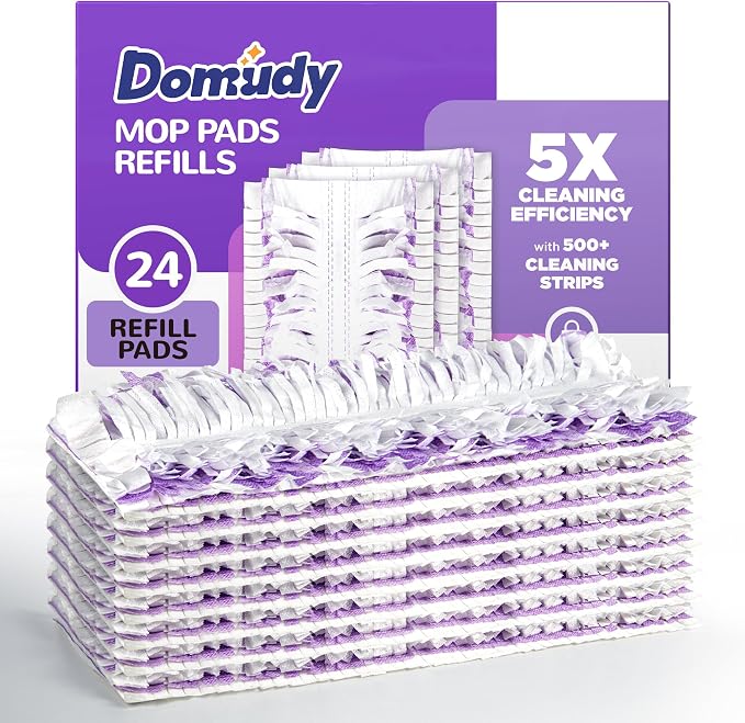 5X Cleaning Power Mop Refills for Swiffer Power Mop, 500+ Strips Multi-Surface by Domudy
