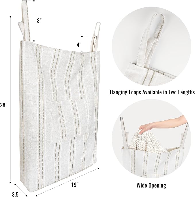 AELS Farmhouse Hanging Laundry Hamper - Image 4