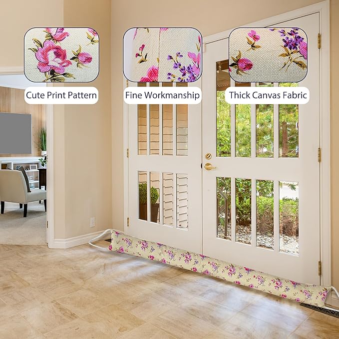 2 Pack 60 Inch 4 Inch Wide Under Door Blocker Door Draft Stopper - Image 5