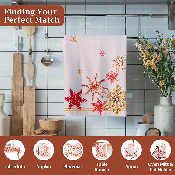 Maison d' Hermine Kitchen Towels Set of 3 Reusable 100% Cotton 27.50" x 20" - Image 4
