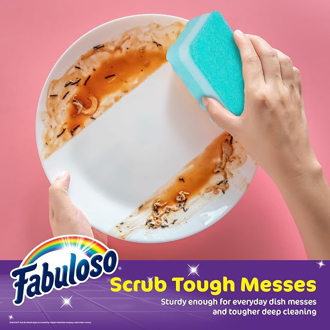 Fabuloso Scratch-Free Kitchen Dish Sponges, safe on nonstick cookware - Image 3