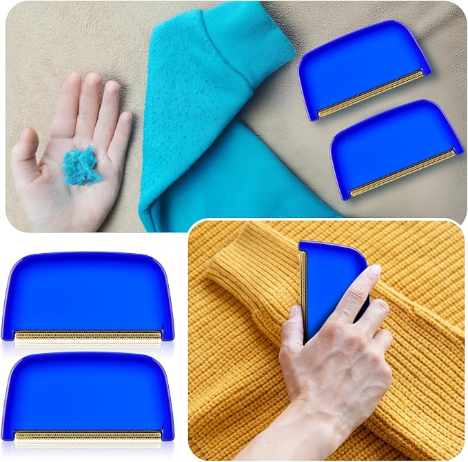 Boao 4 Pieces Sweater Combs to Remove Pilling Sweater Defuzzer, Classic | - Image 4