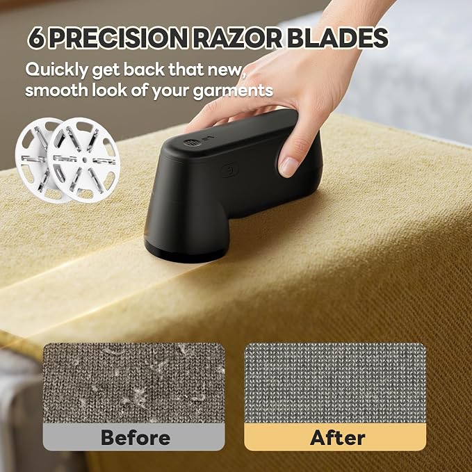 Lint Remover for Clothes Shaver Pill Remover Rechargeable Fabric Shaver 2-Speed - Image 2