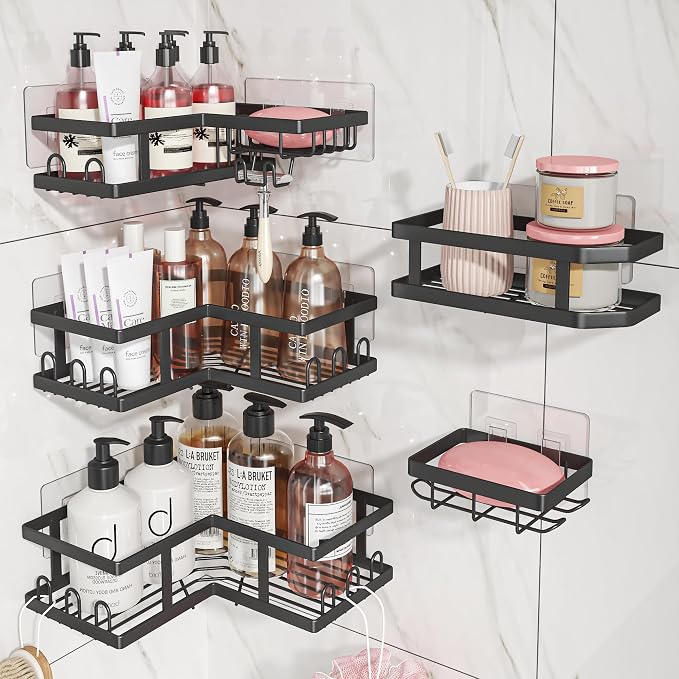 Youvip Corner Shower Caddy-No Drilling Shelves Wall Mounted by YOUVIP