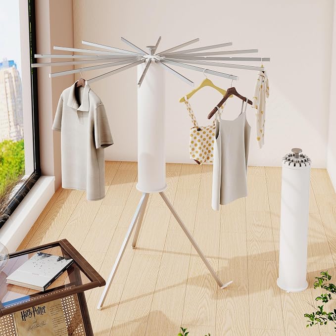 BOQORAD Tripod Clothes Drying Rack, Drying Rack Clothing Foldable, Standing Dry - Image 2