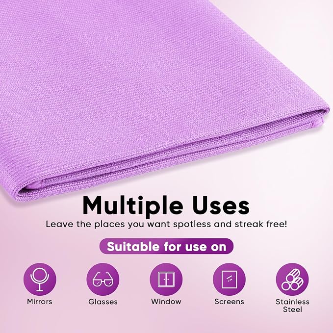 HOMEXCEL Glass Cleaning Cloths 12PK, Streak Free Towel - Image 4