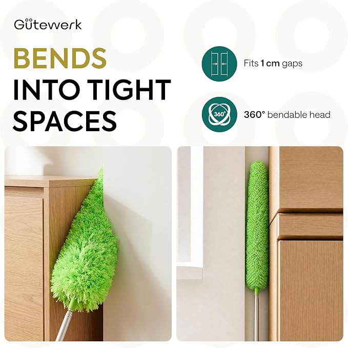 GÜTEWERK Extendable Microfiber Duster, 55 Inch - Image 3