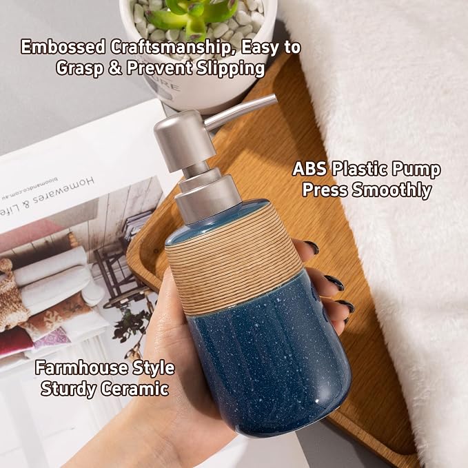 Hand Soap Dispenser, Ceramic Liquid Soap Dispenser - Image 4