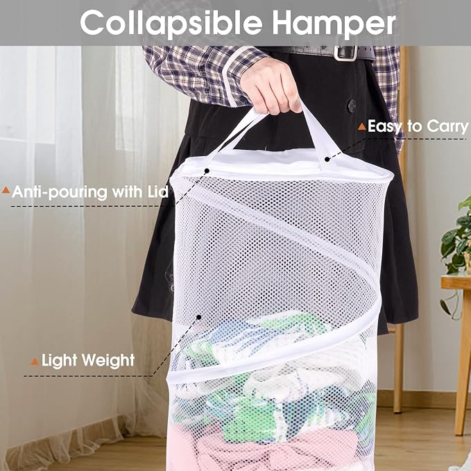 BATTOO 2 Pack Collapsible Laundry Basket - Image 5
