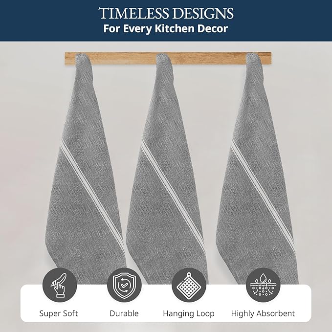 LANE LINEN Tea Towels 100% Cotton Absorbent Lint-Free 6 Pack - Image 7