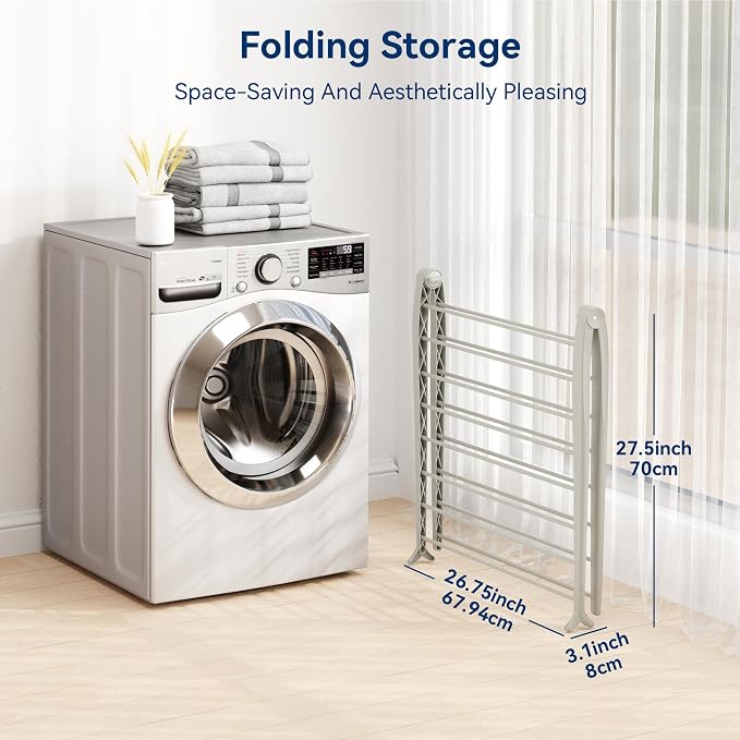 Whitmor Spacemaker Folding Drying Rack, Indoor Clothes Organizer - Image 6