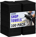 Microfiber Cleaning Cloth, 100 Pack Black Cleaning Rags Microfiber Towel Bulk by HOMERHYME
