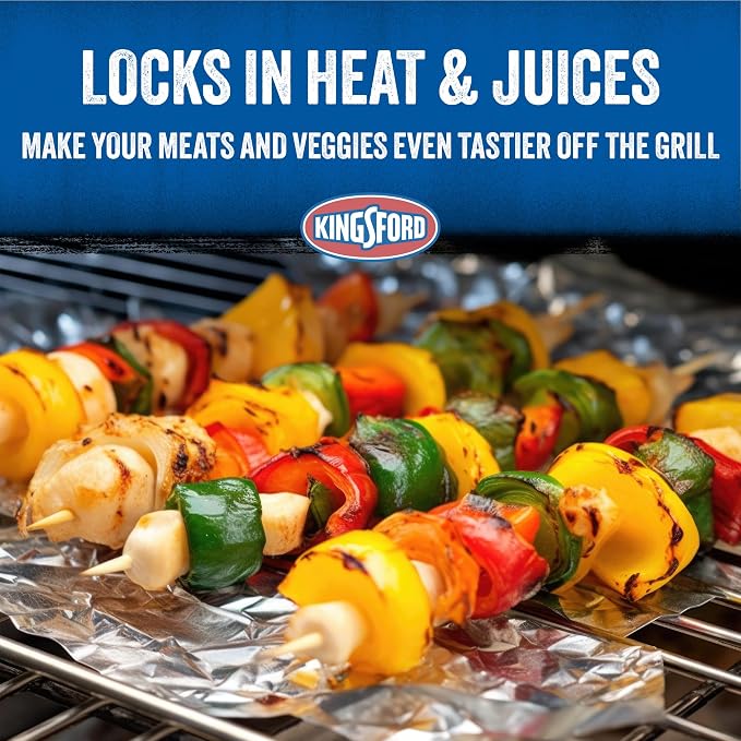 Kingsford Heavy Duty Aluminum Foil Roll, 27.5 Sq Ft | Wraps grill grates - Image 4