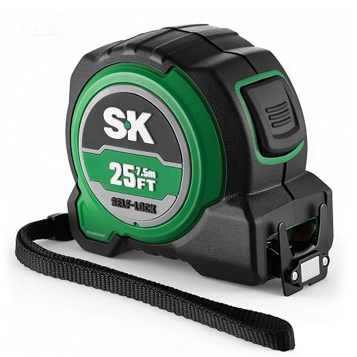 SK 25FT Tape Measure with Magnetic Hook and Self-Locking Mechanism by SKHandTools
