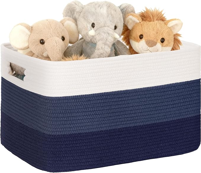 45L Small Woven Laundry Basket Hamper by SunNewt