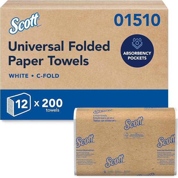Scott Professional C-Fold Paper Hand Towels, 12 x 200 Sheets | Universal by Scott%C2%AEProfessional