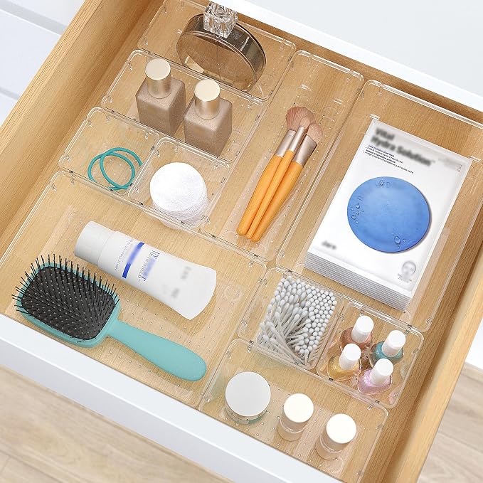 33 PCS Plastic Drawer Organizers Set, 4 Size Desk Drawer Organizer Trays | 4 - Image 5