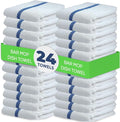 Towels N More 24-Pk 16x19 30 Oz. Cotton Kitchen Bar Mop Towels Blue Stripe by TowelsNMore