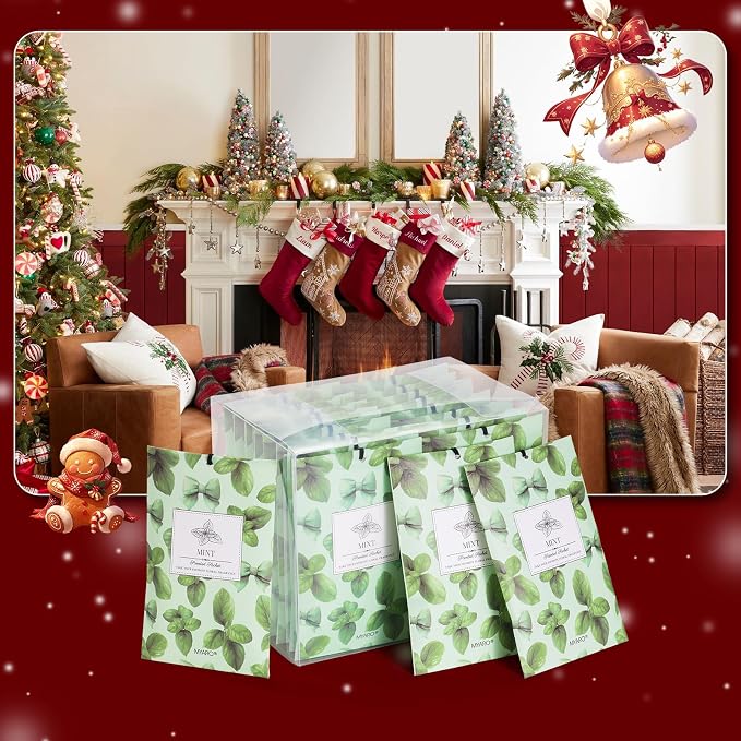MYARO 20Pcs Peppermint Scented Sachets, Closet Deodorizer Car Air Freshener - Image 7