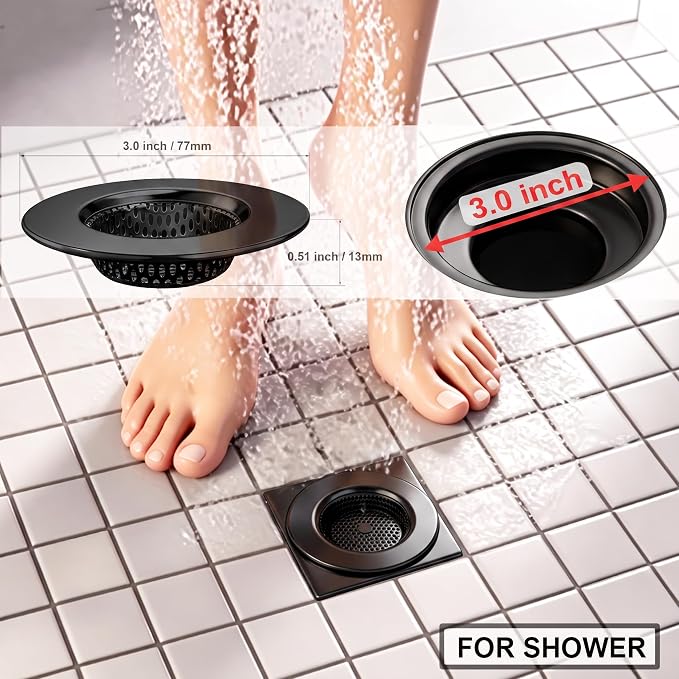 Seatery 1.75" Tub Drain Strainers, Bathtub Drain Hair Catchers, Stainless Steel - Image 7