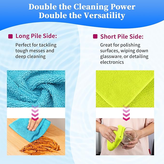 FIXSMITH Shop Towels-400 Pack, 12 x 16 in Microfiber Cleaning Cloth, Highly - Image 5